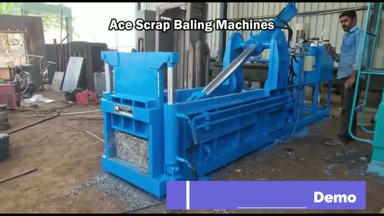 Video thumbnail: Ace Scrap Baling Machines - Metal Scrap Baling